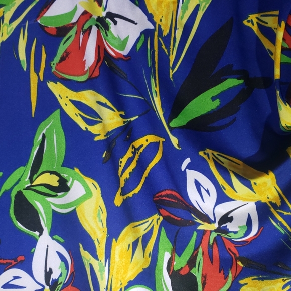 Peck & Peck Blue Floral Blouse Top Medium - Picture 2 of 8